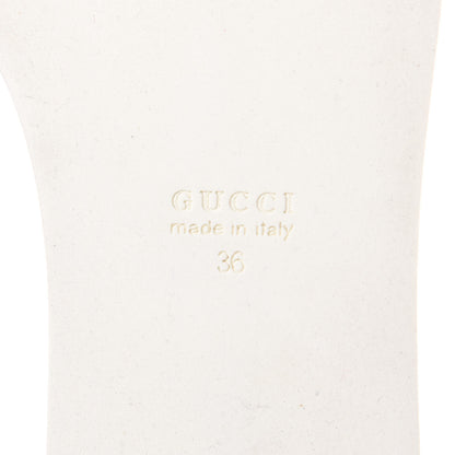 Gucci Metallic Nappa Sylvie Web Peggy Platform Sneakers 36 Oro Vecchio 7 of 8