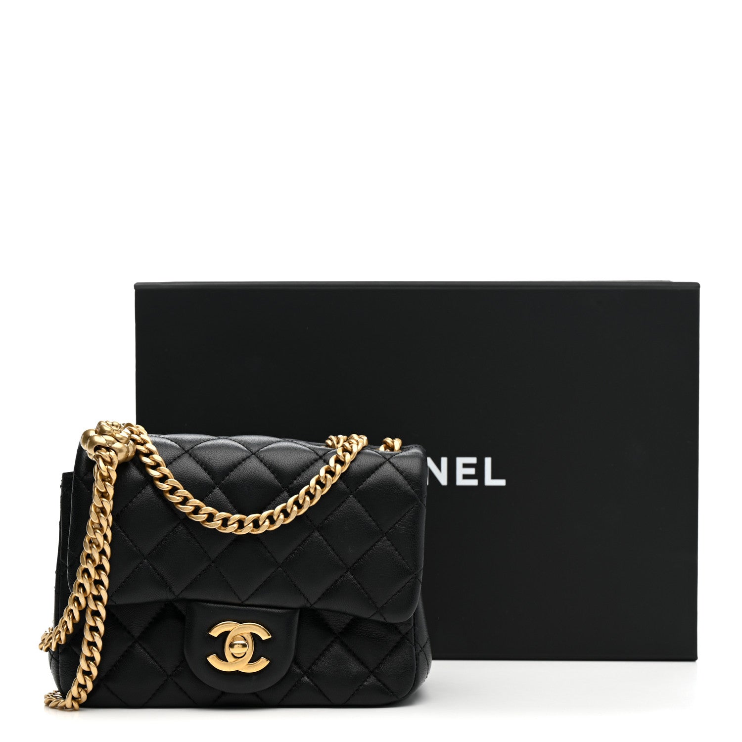 Chanel Lambskin Quilted Mini Sweet Camellia Flap Black 11 of 11