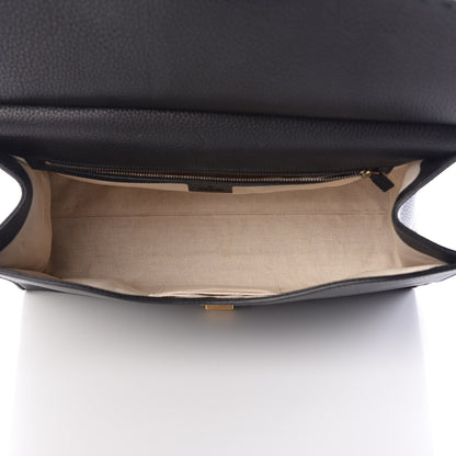 Gucci Calfskin Feline Medium GG Marmont Top Handle Bag Black 5 of 11