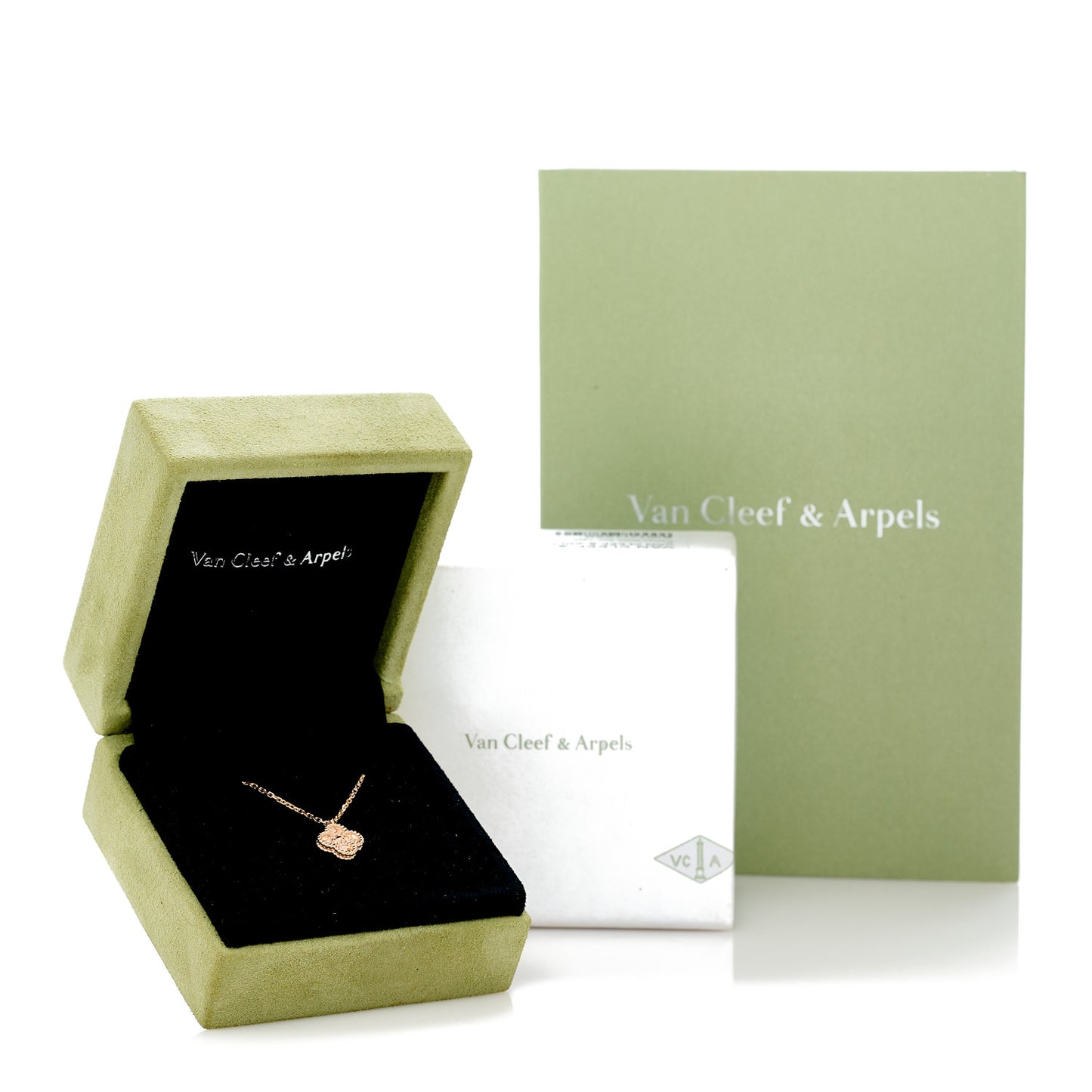 18K Rose Gold Sweet Alhambra Pendant Necklace