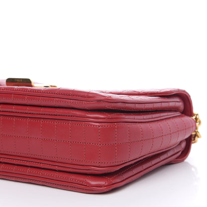 Celine Calfskin Quilted Medium C Bag Red 6 of 9