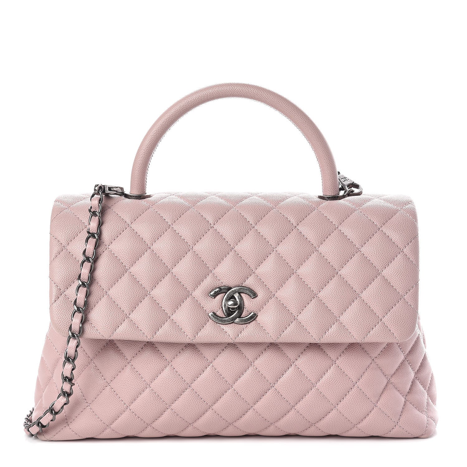 Chanel Caviar Quilted Medium Coco Handle Flap Light Pink 1 of 10