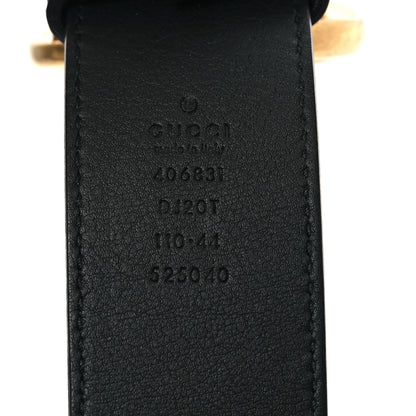 Gucci Textured Calfskin Double G 40mm Belt 110 44 Black 3 of 5