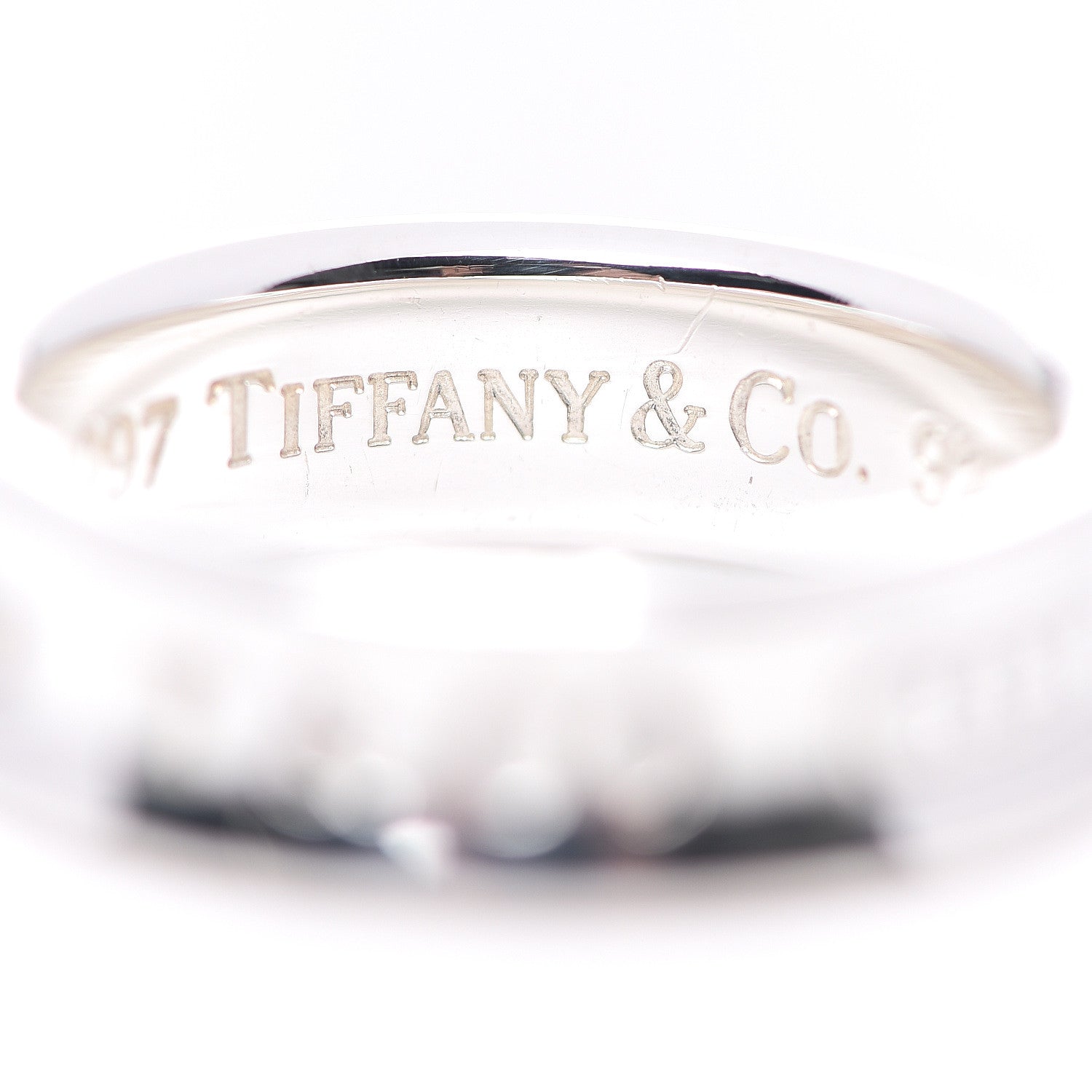 Tiffany Sterling Silver 1837 Band Ring 62 10 4 of 5