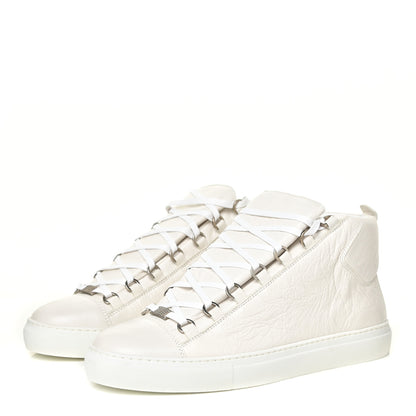 Balenciaga Agneau Arena Opaque Mens High Top Sneakers 43 Extra White 3 of 13