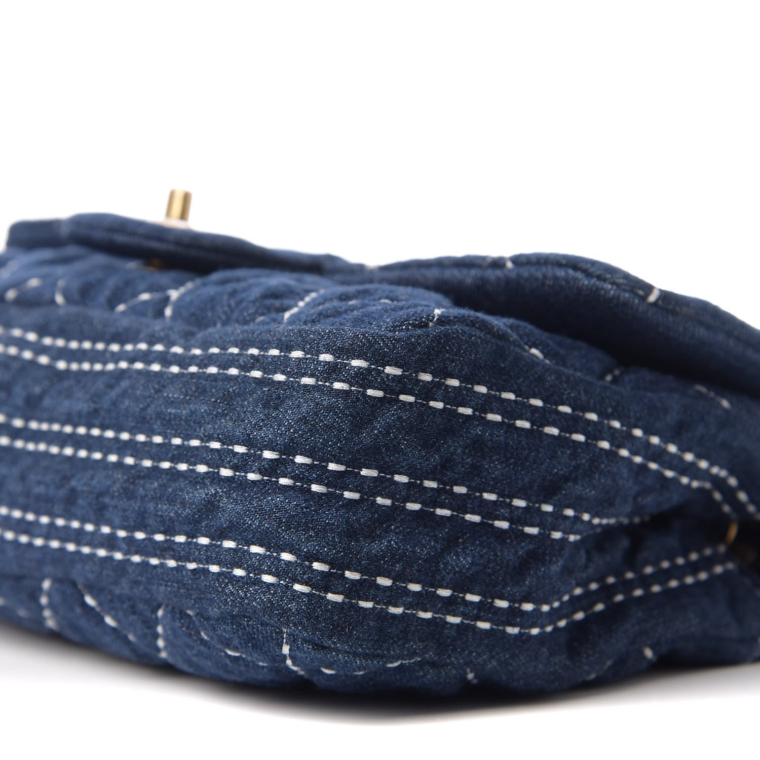 Chanel Denim Quilted Medium Denim Trip Single Flap Blue 9 of 12