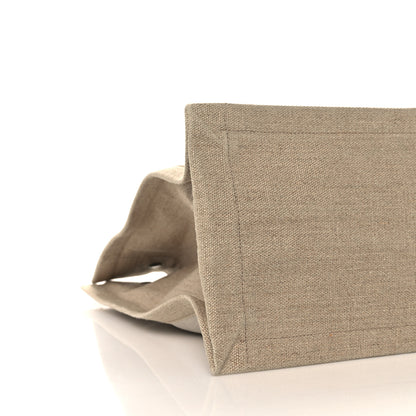 Saint Laurent Linen Calfskin Rive Gauche Tote Optic White 8 of 14