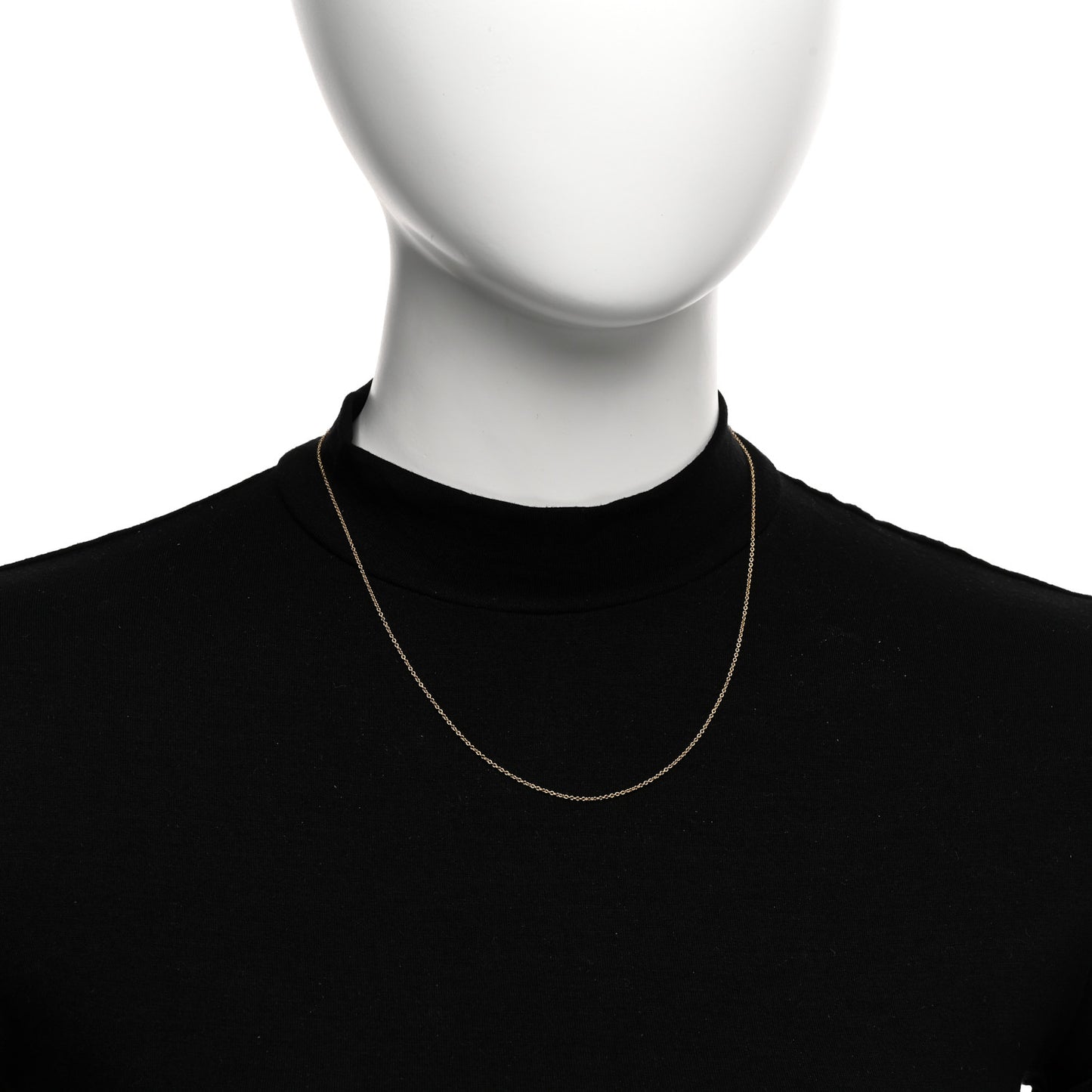 18K Yellow Gold Chain Necklace 18"
