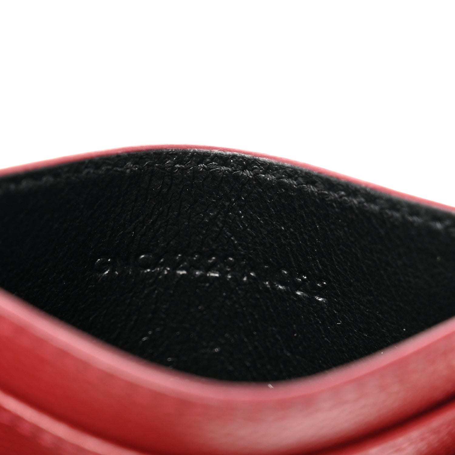 Saint Laurent Grain De Poudre Matelasse Chevron Monogram Credit Card Case Opyum Red 6 of 9