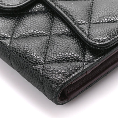 Chanel Caviar Quilted Large Flap Wallet Black 13 of 15