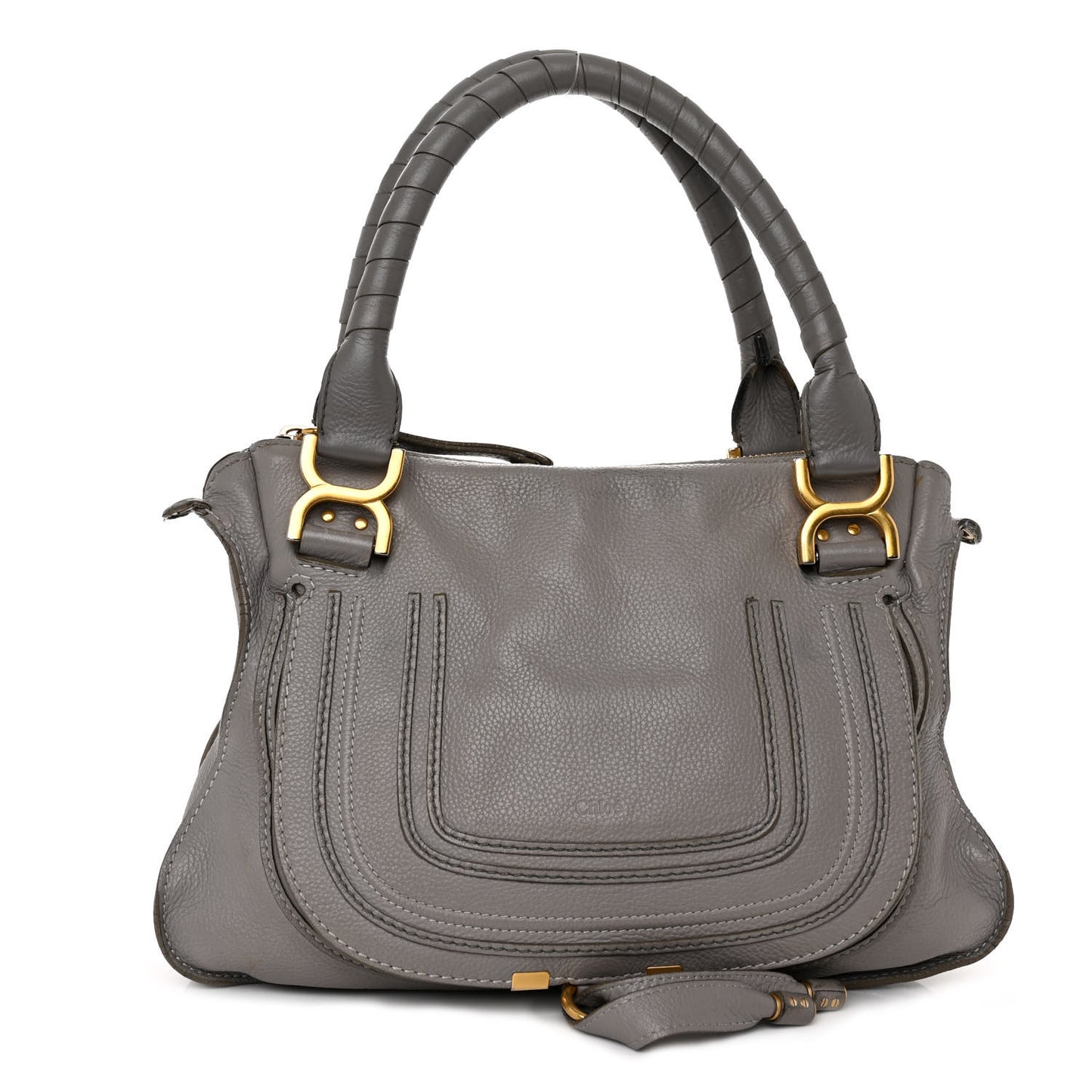 Calfskin Medium Marcie Satchel Cashmere Grey