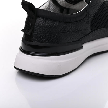Chanel Calfskin Mesh Lycra Suede Womens Logo Sneakers 41.5 Black 9 of 16