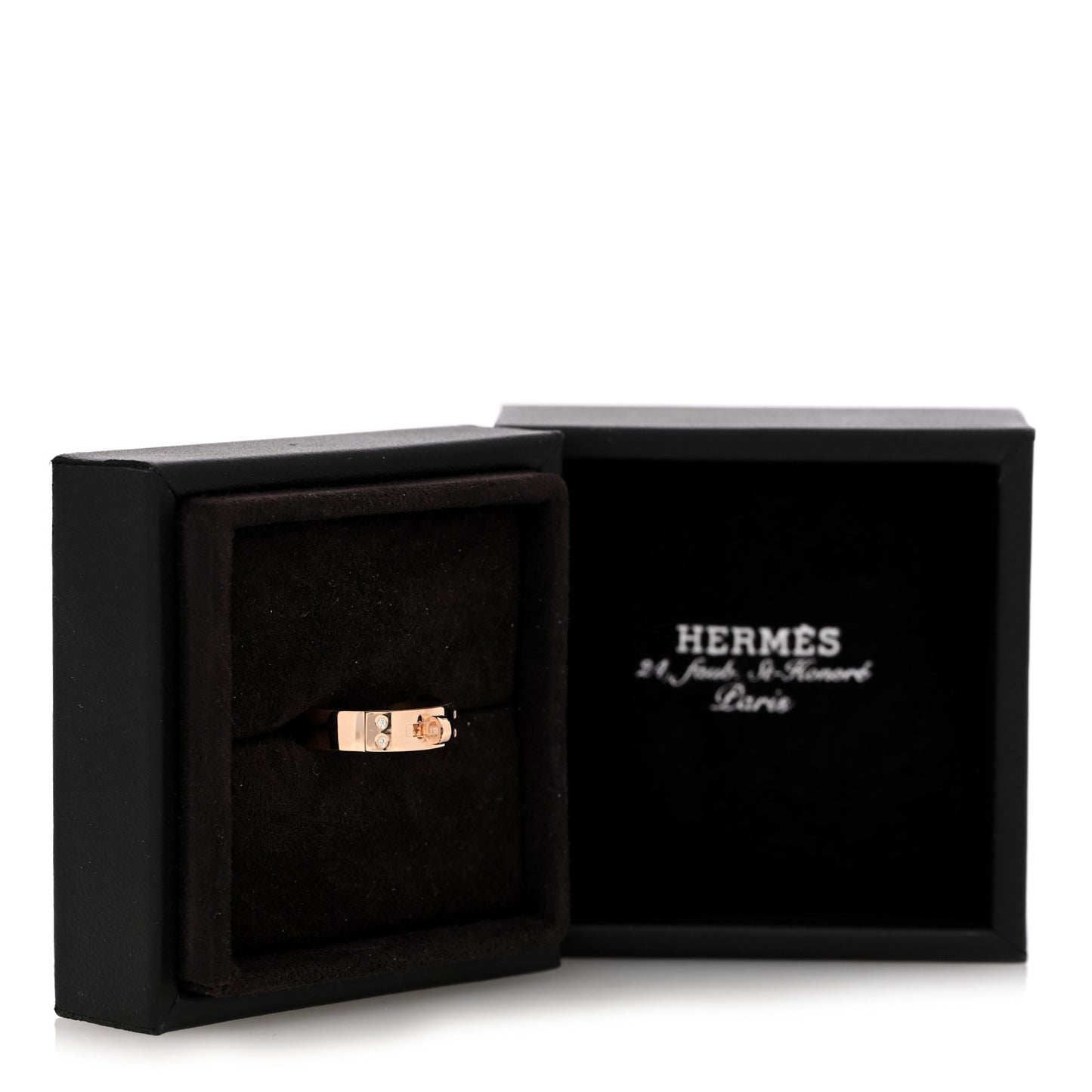 18K Rose Gold Diamond PM Kelly Ring 54 7