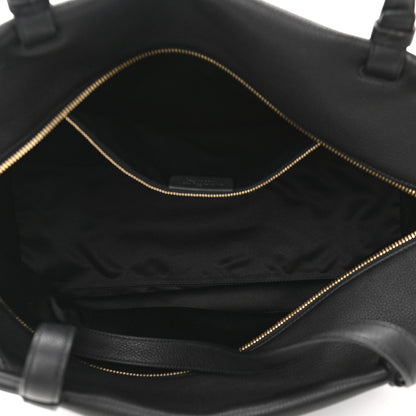 Salvatore Ferragamo Grained Calfskin Bitter Pocket Tote Black 5 of 9
