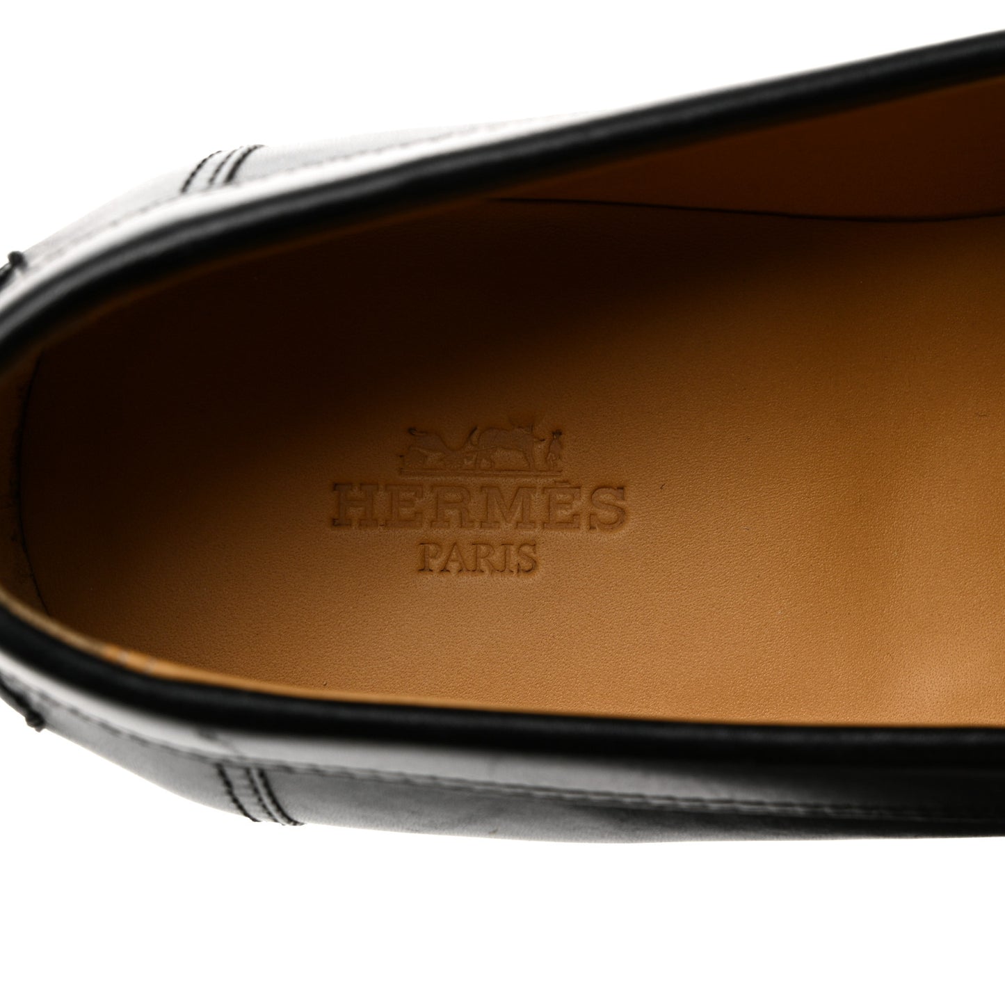 Calfskin Womens Kennedy Loafers 35.5 Black