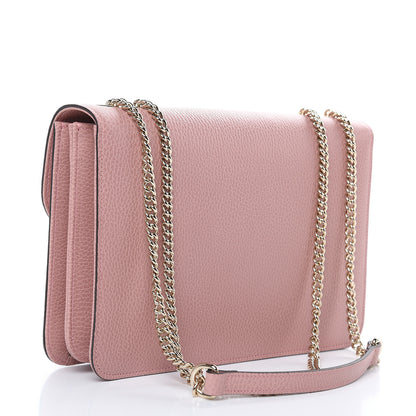 Gucci Dollar Calfskin Interlocking G Shoulder Bag Soft Pink 3 of 9