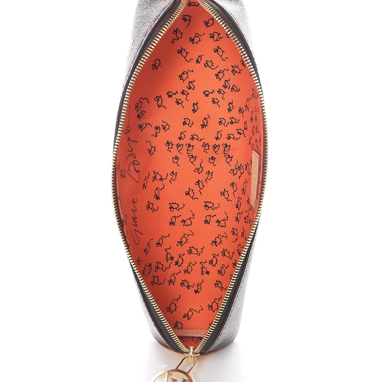 Catogram Elizabeth Pouch Orange Marron