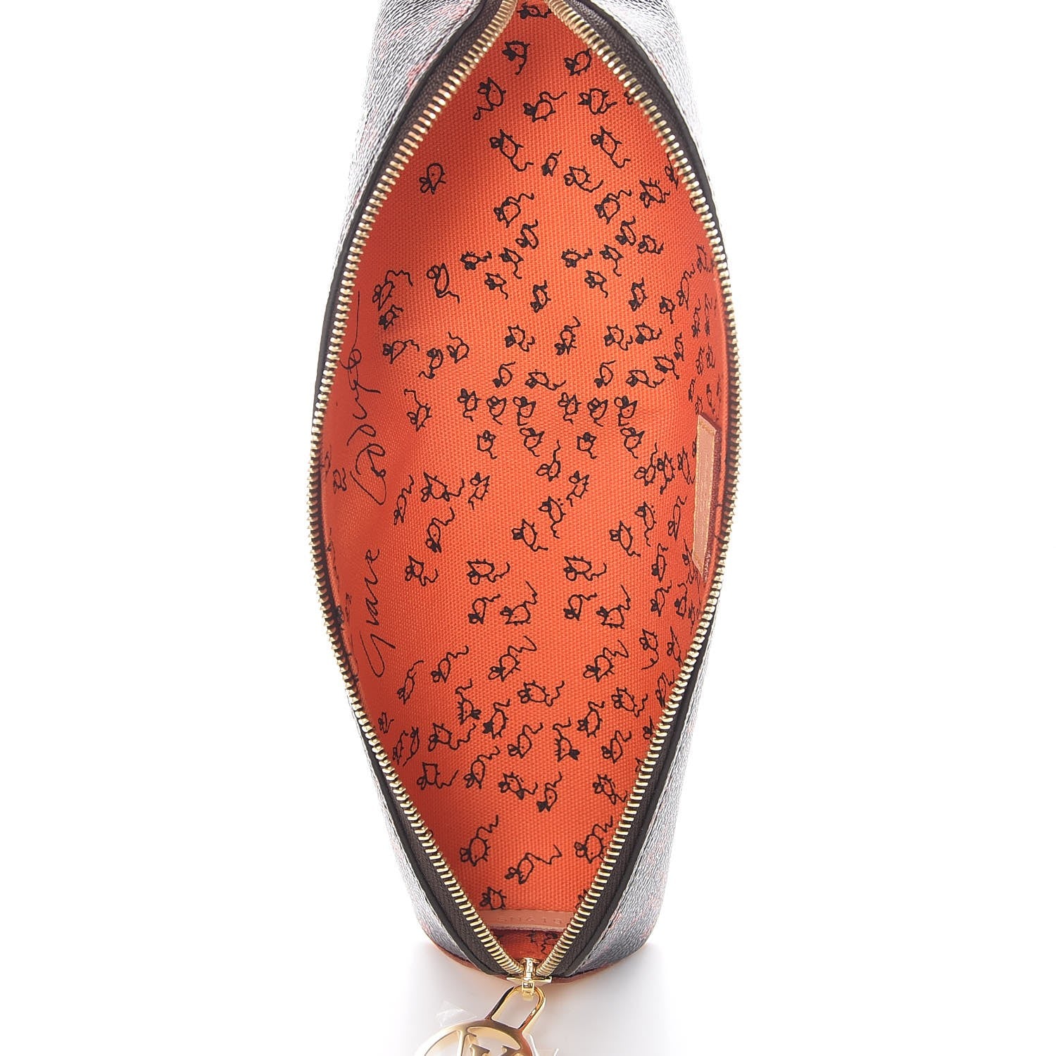 Louis Vuitton Catogram Elizabeth Pouch Orange Marron 5 of 8