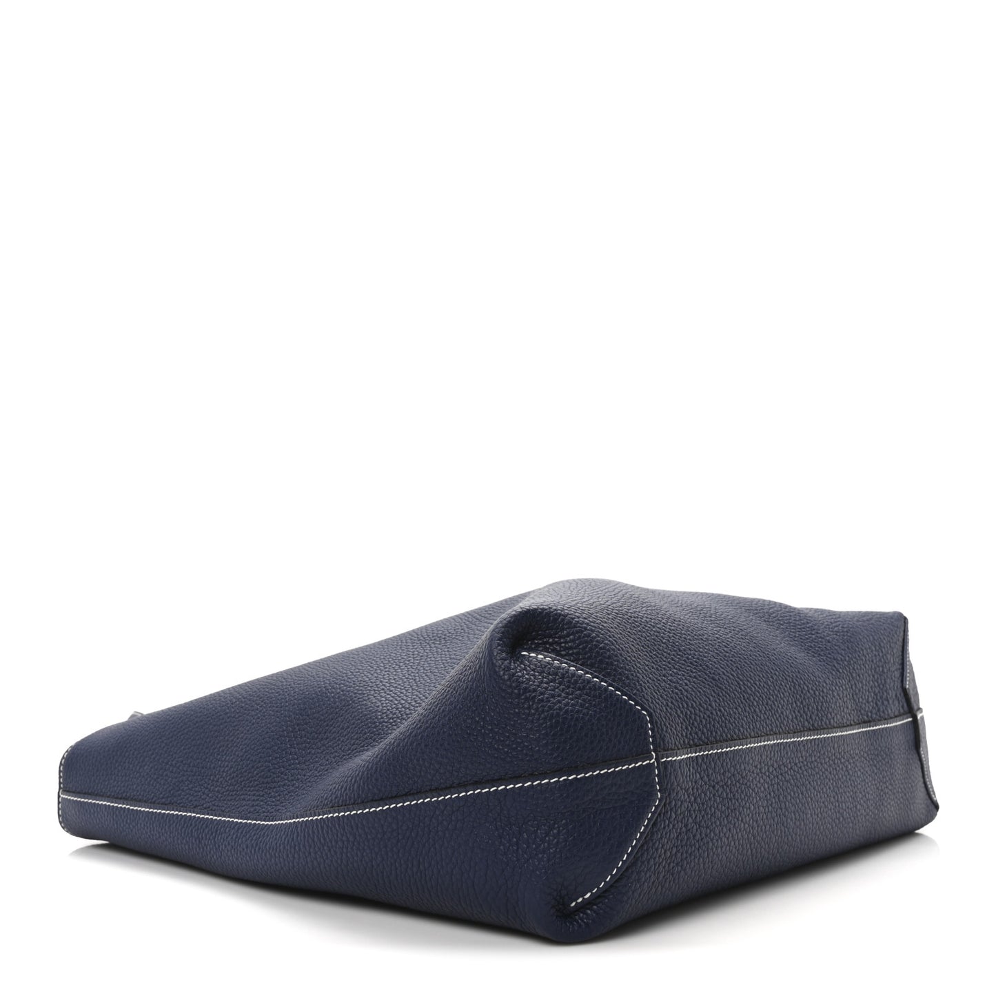 Taurillon Clemence Double Sens 45 Reversible Tote Bleu Izmir Bleu Saphir