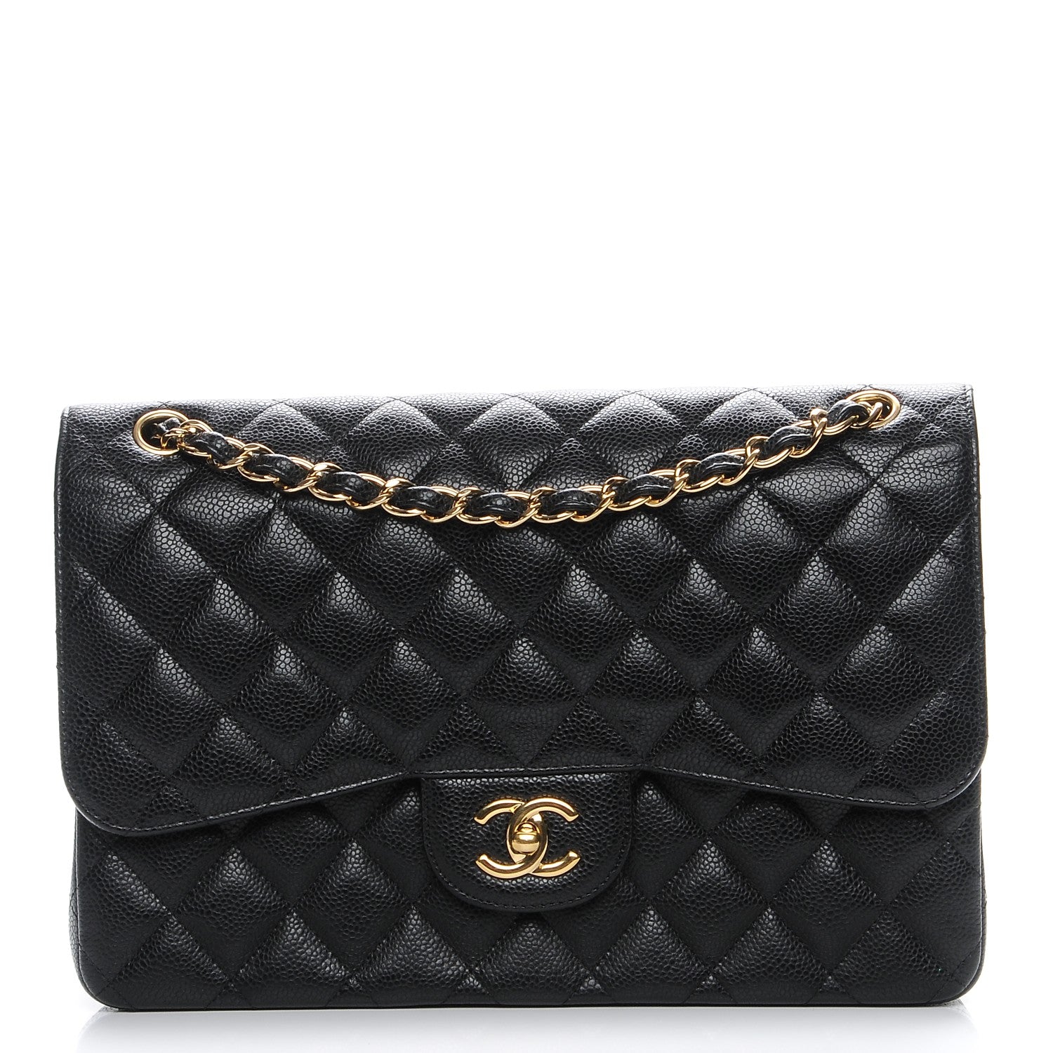 Chanel Caviar Quilted Jumbo Double Flap Black 1 of 8