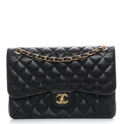 Chanel Caviar Quilted Jumbo Double Flap Black 1 of 8