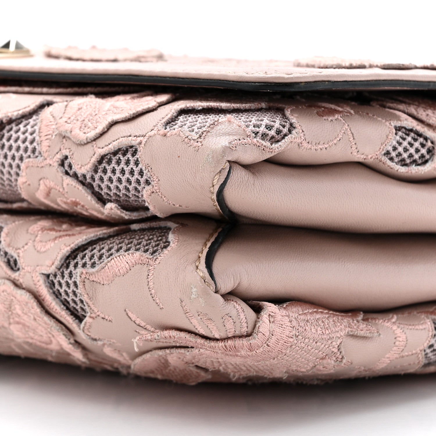 Valentino Garavani Nappa Lace Large Girello Flap Blush 8 of 11