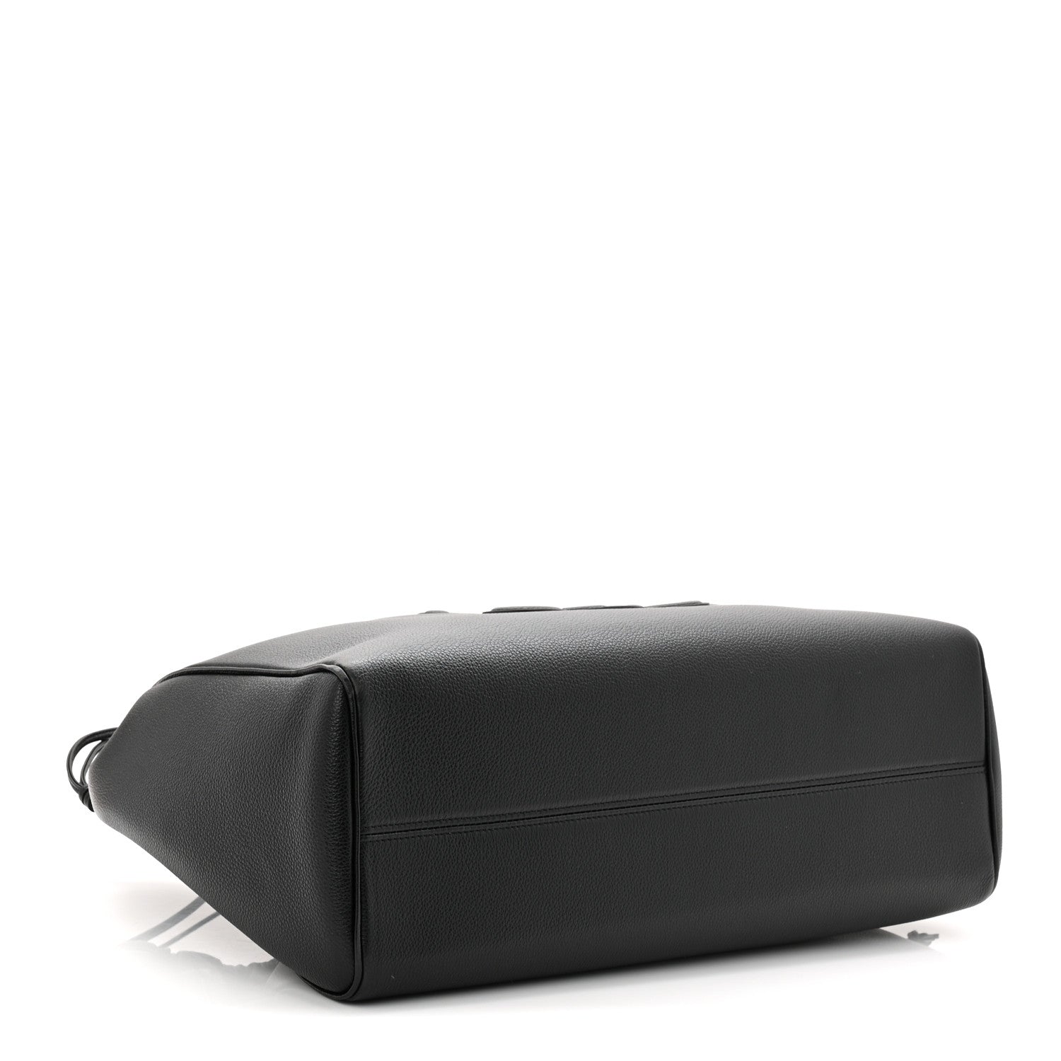 Celine Calfskin Cuir Triomphe Cabas Drawstring Black 4 of 10