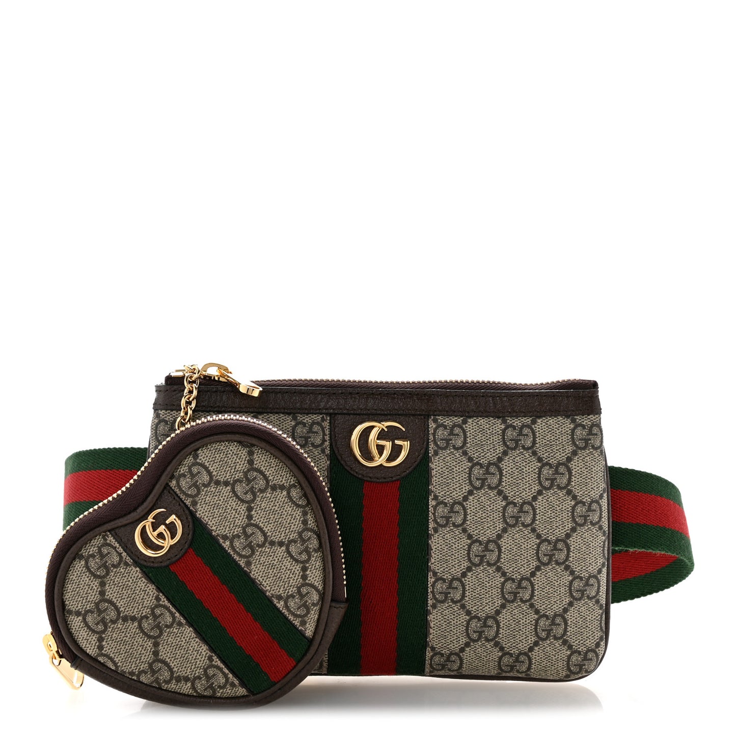 GG Supreme Monogram Web Ophidia Utility Belt Bag  100 40 Beige Ebony New Acero