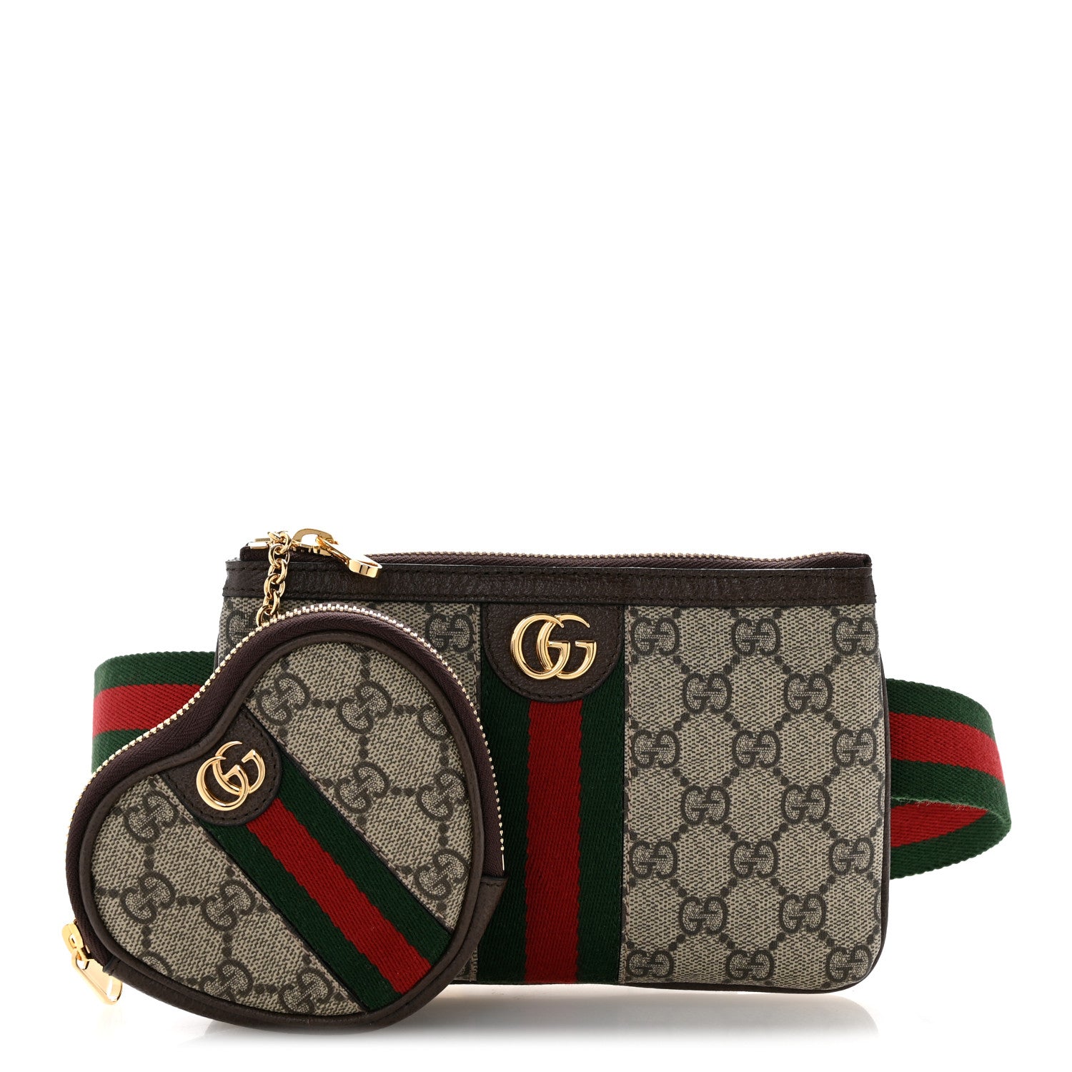 Gucci GG Supreme Monogram Web Ophidia Utility Belt Bag  100 40 Beige Ebony New Acero 3 of 11