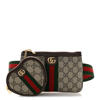 Gucci GG Supreme Monogram Web Ophidia Utility Belt Bag  100 40 Beige Ebony New Acero 3 of 11