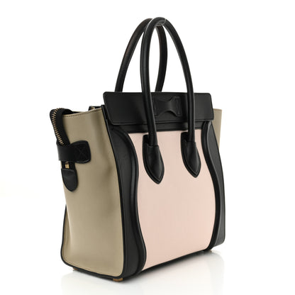 Celine Goatskin Smooth Calfskin Micro Tri-Color Luggage Olive 3 of 10