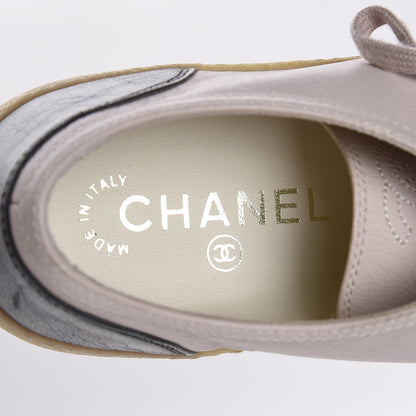 Chanel Calfskin Lace Up Cap Toe Sneakers 40 Pink Black 7 of 7