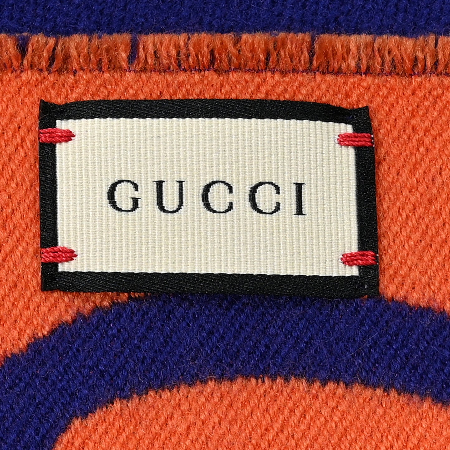Silk Wool GG Freedom Monogram Scarf Parma Violet Orange