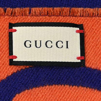 Gucci Silk Wool GG Freedom Monogram Scarf Parma Violet Orange 3 of 4