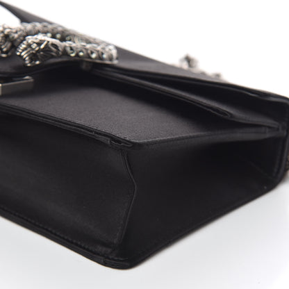 Gucci Satin Silk Crystal Small Dionysus Shoulder Bag Black Black Diamond 6 of 12