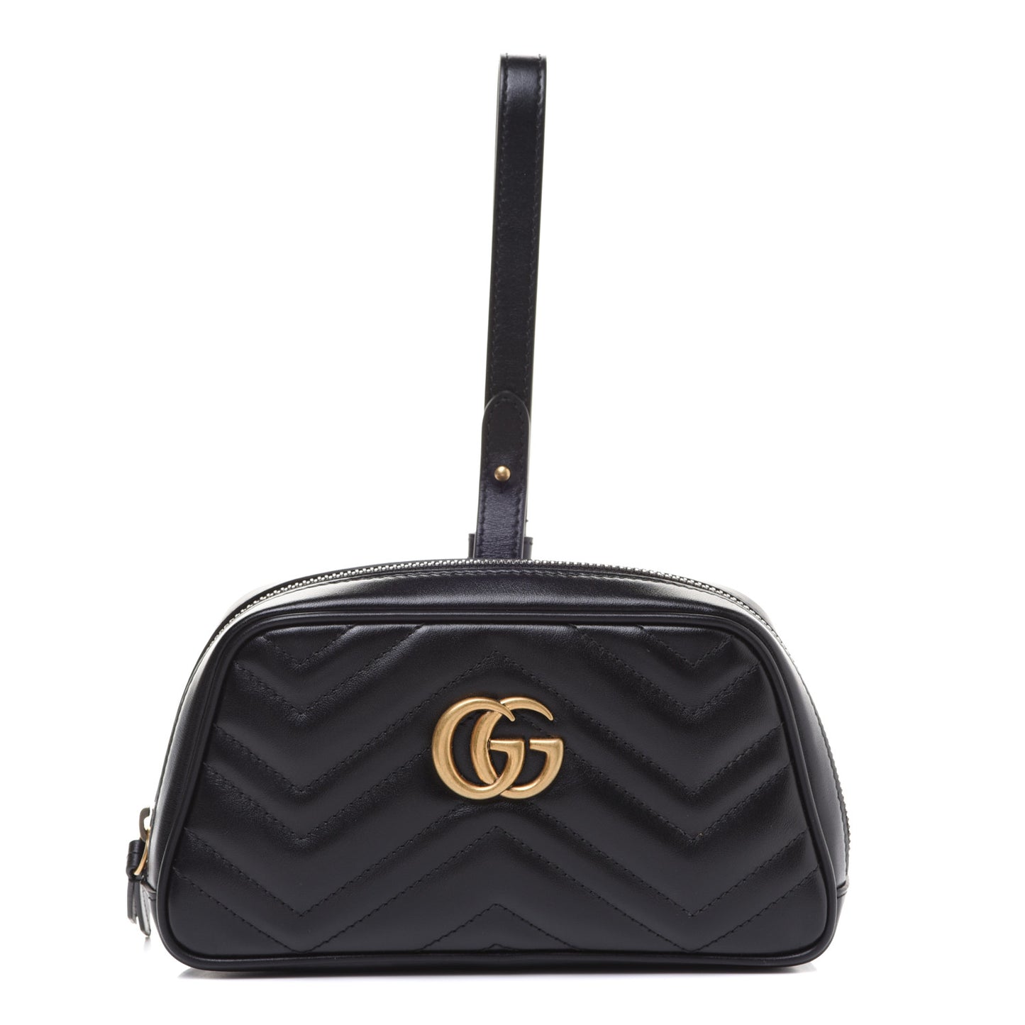 Calfskin Matelasse GG Marmont Wristlet Black