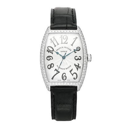 Franck Muller 18K White Gold Alligator Diamond Pave Bezel 29mm Cintree Curvex Automatic Watch 2850SCD 1 of 5