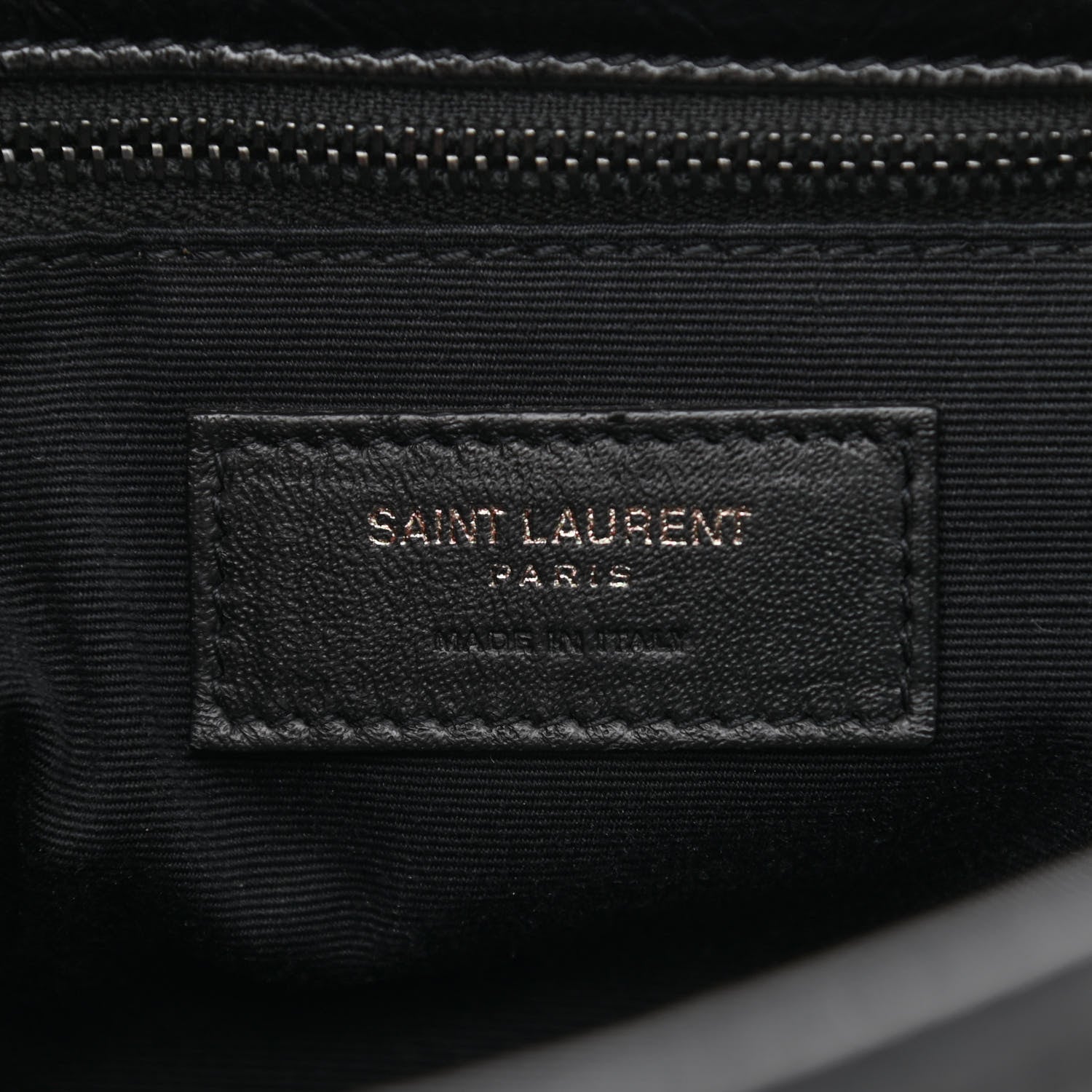 Saint Laurent Crinkled Calfskin Matelasse Monogram Medium Niki Chain Satchel Black 6 of 9