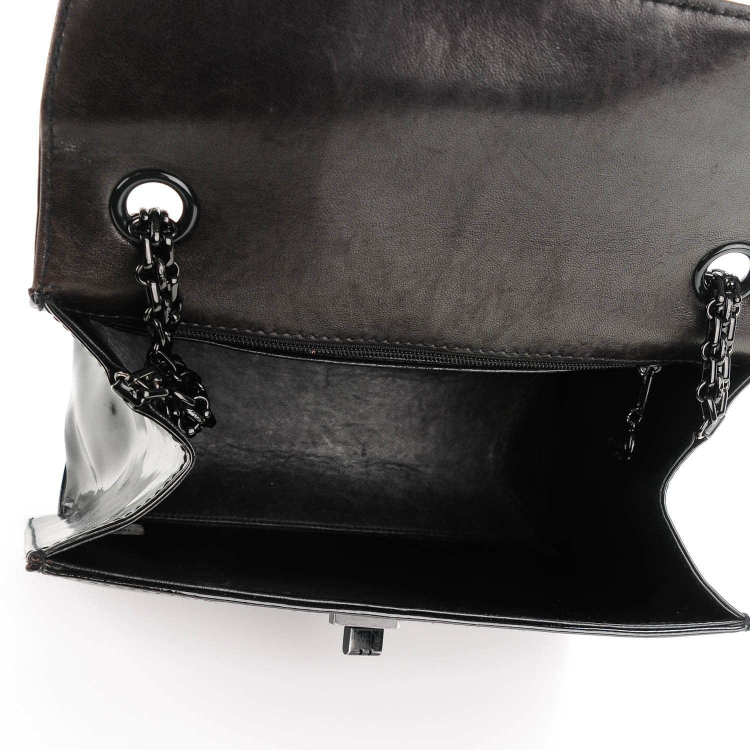 Chanel Patent Small Mademoiselle Single Flap So Black 5 of 7