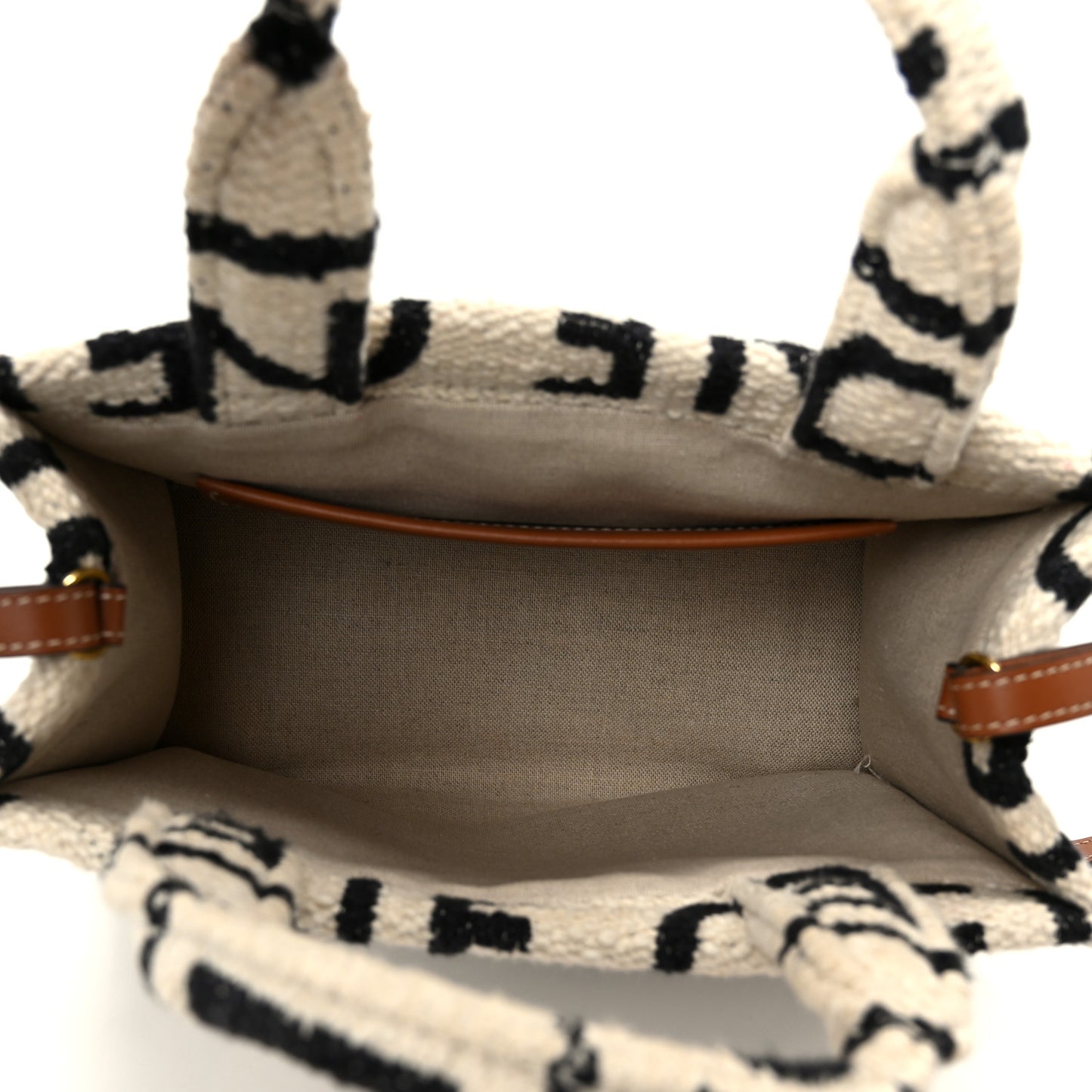 Canvas Small All Over Cabas Thais White Black