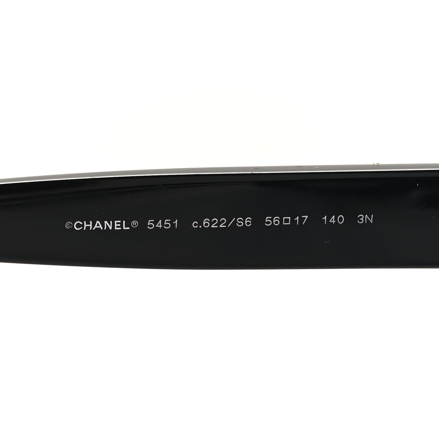 Acetate Sequin Round Sunglasses 5451-A Black