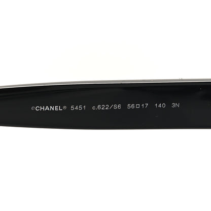 Chanel Acetate Sequin Round Sunglasses 5451-A Black 5 of 8
