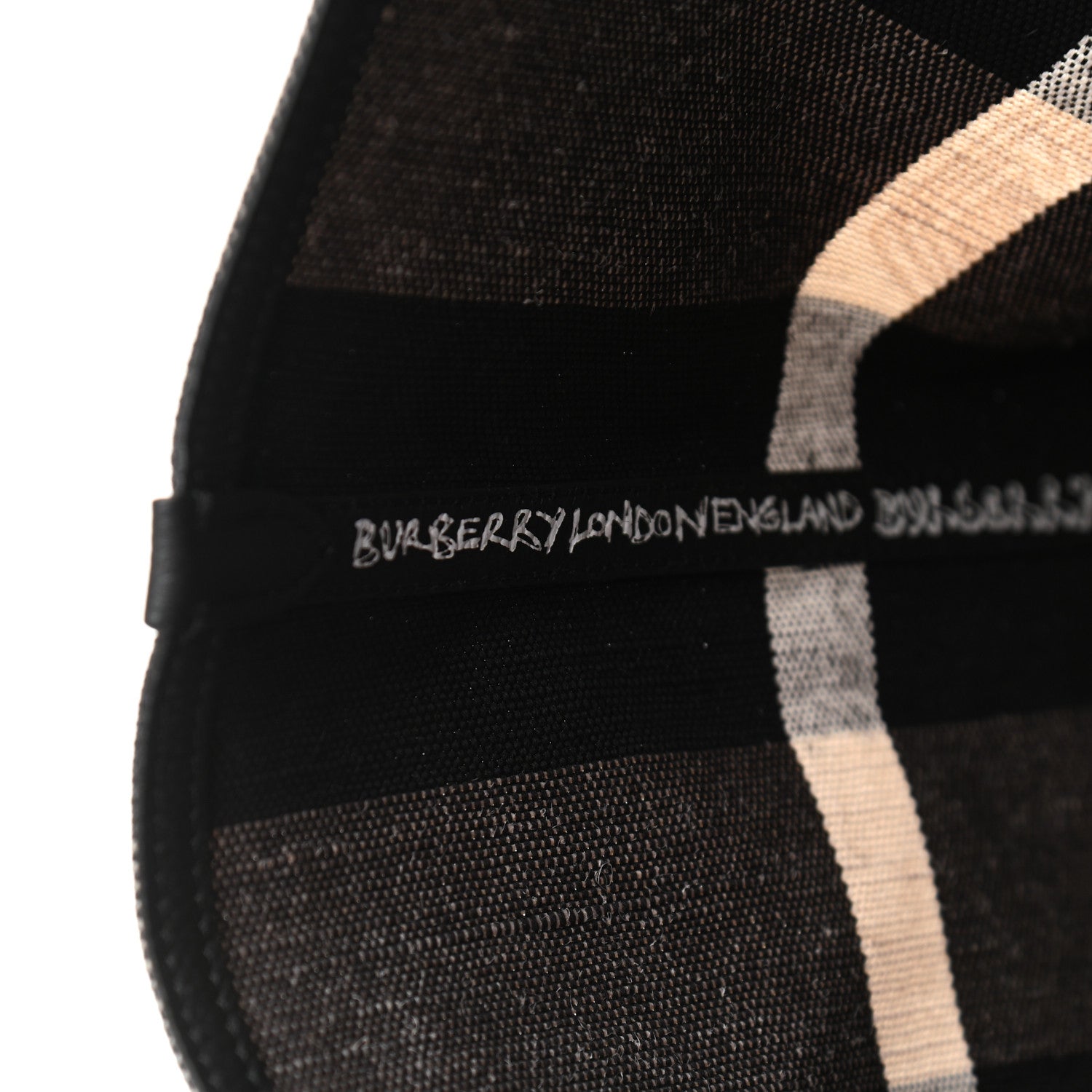 Burberry Coated Canvas Mega Check Medium Doodle Tote Black White 6 of 10