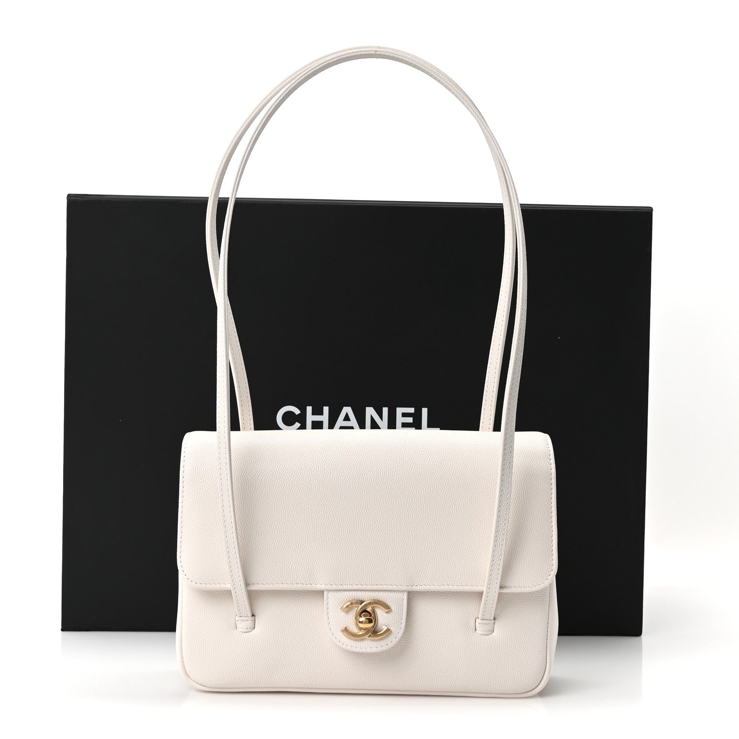 Chanel Shiny Caviar Preppy Coco Small Flap White 10 of 10