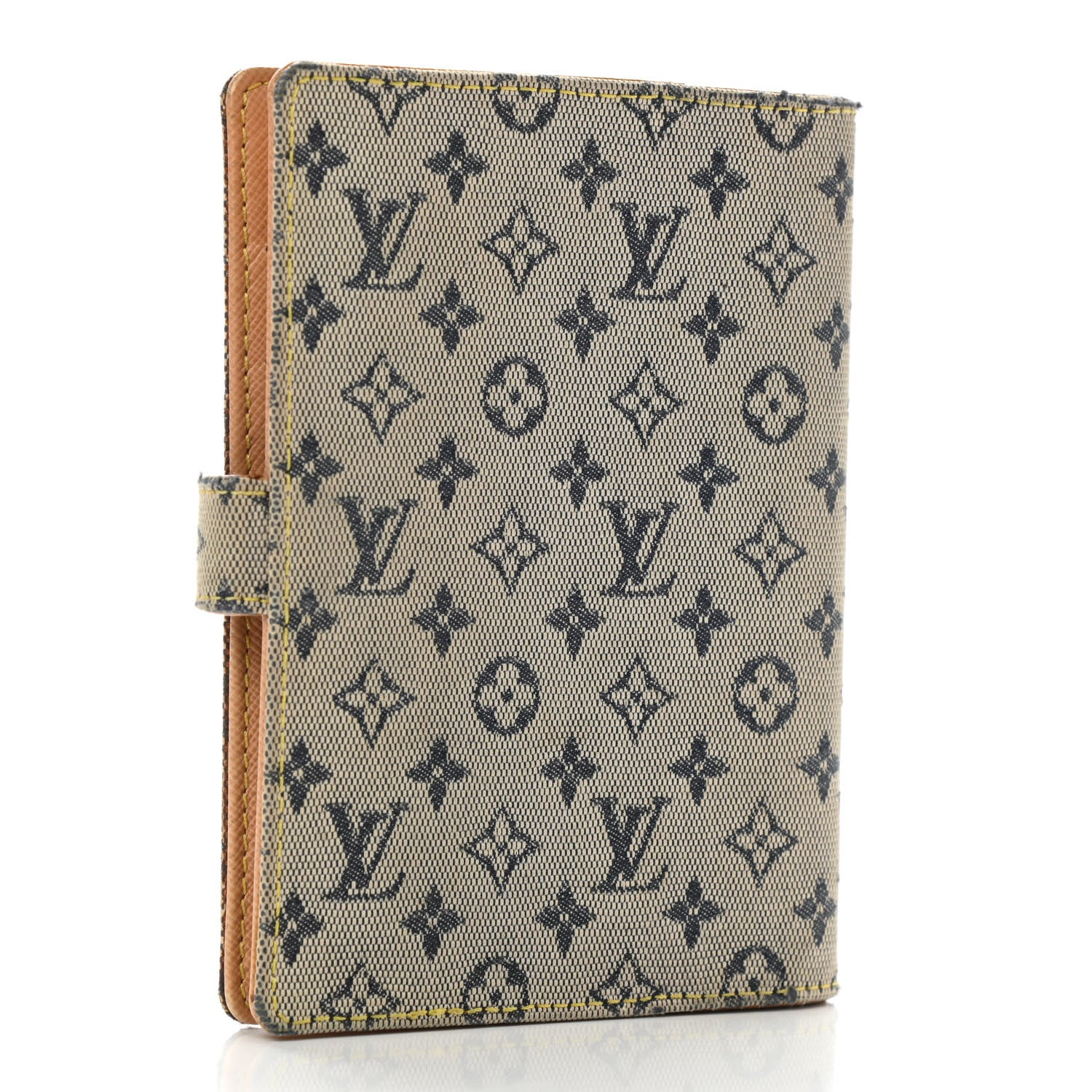 Louis Vuitton Mini Lin Small Ring Agenda Cover Blue 3 of 10