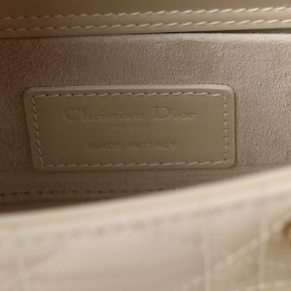 Christian Dior Patent Cannage Small Lady D-Joy White 6 of 12