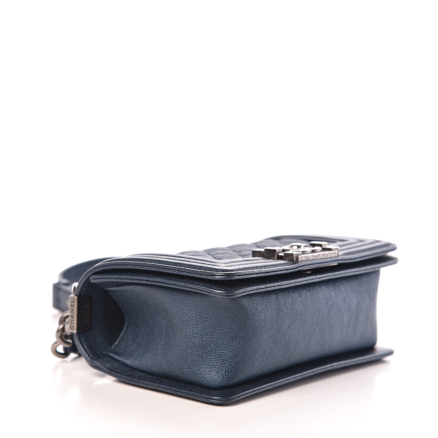 Chanel Metallic Calfskin Quilted Small Boy Flap Blue 3 of 10