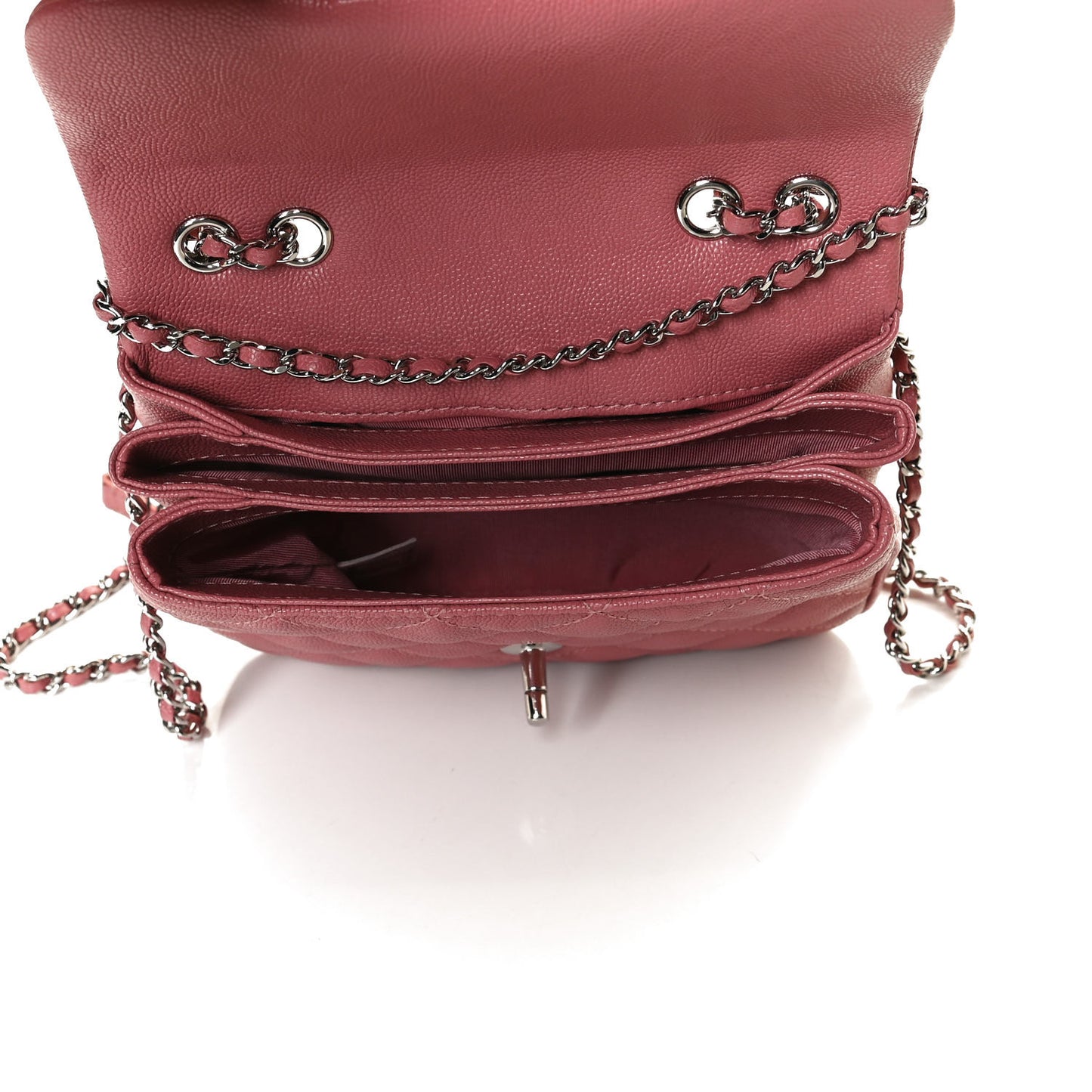 Caviar Quilted Small Urban Companion Flap Pink