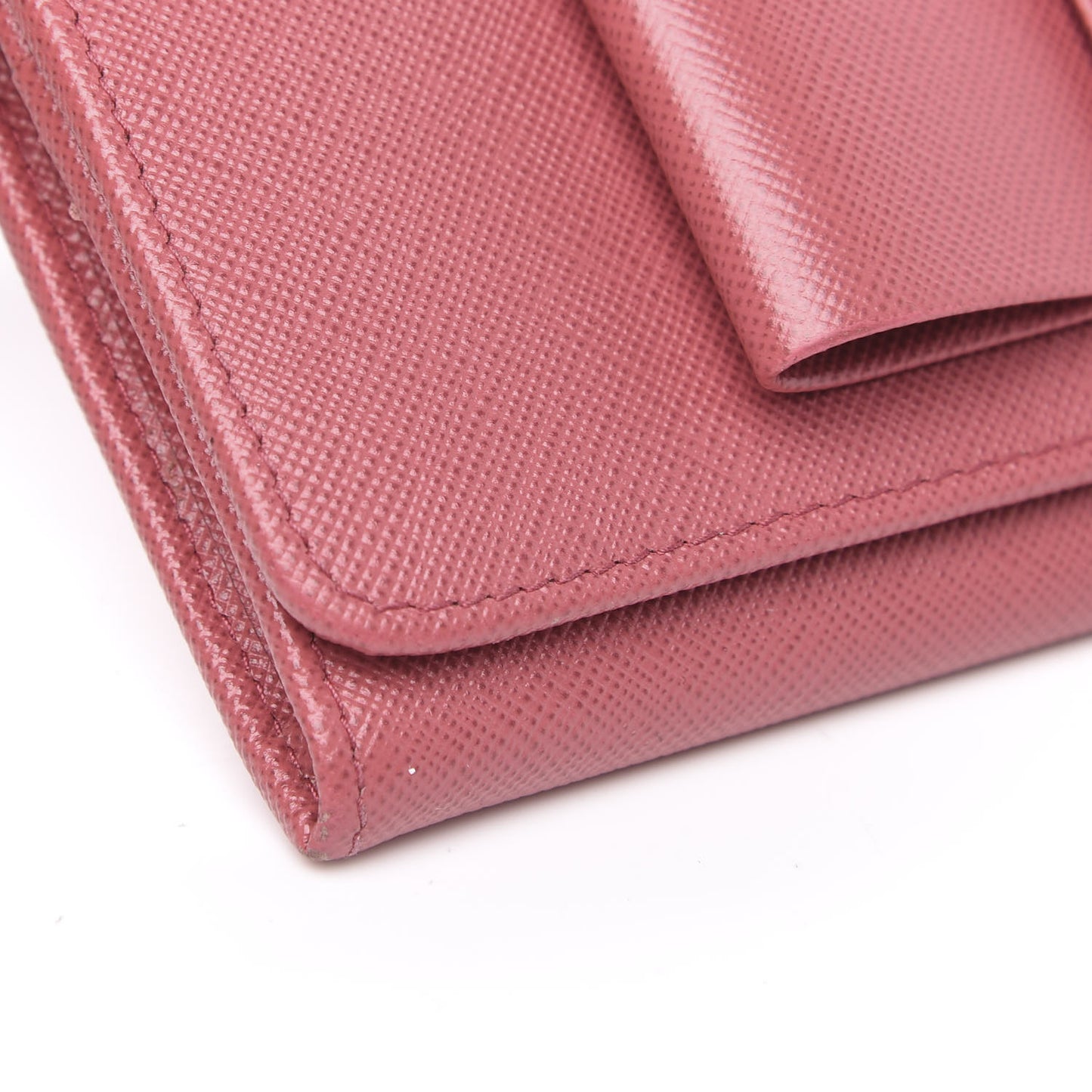 Saffiano Bow Continental Wallet Peonia
