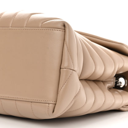 Saint Laurent Calfskin Y Quilted Monogram Medium Loulou Chain Satchel Dark Beige 9 of 15